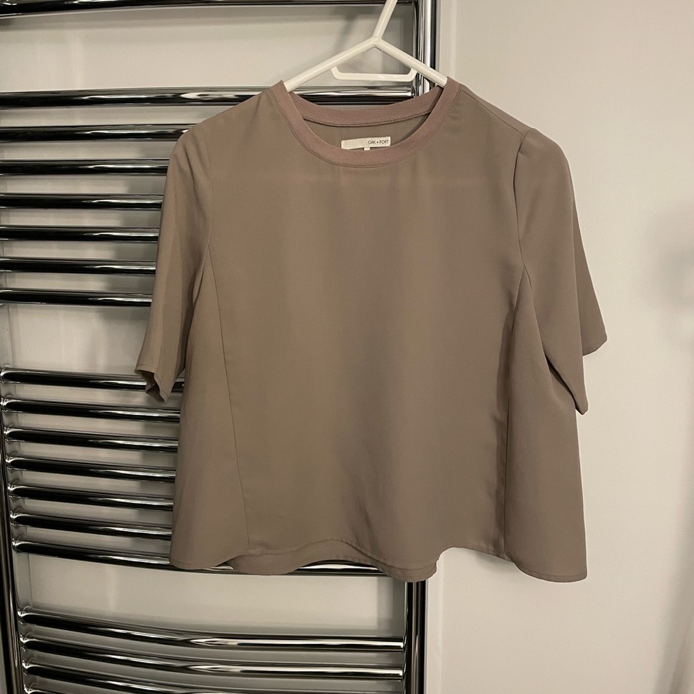 Oak + Fort short sleeve blouse